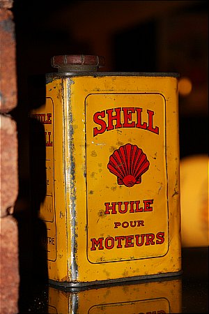 SHELL (Yellow French) MOTOR OIL(Pint)  - click to enlarge
